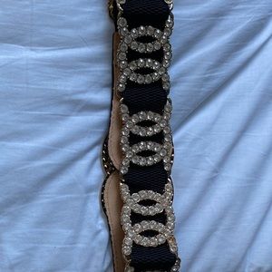 Black Belt with Rhinestones